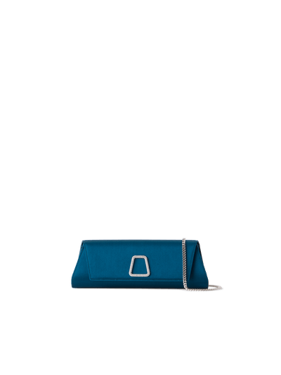 Designer Anouk Small Trapezoid Clutch - blue
