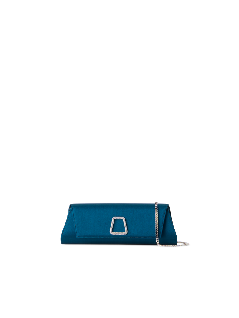 Designer Anouk Small Trapezoid Clutch - blue