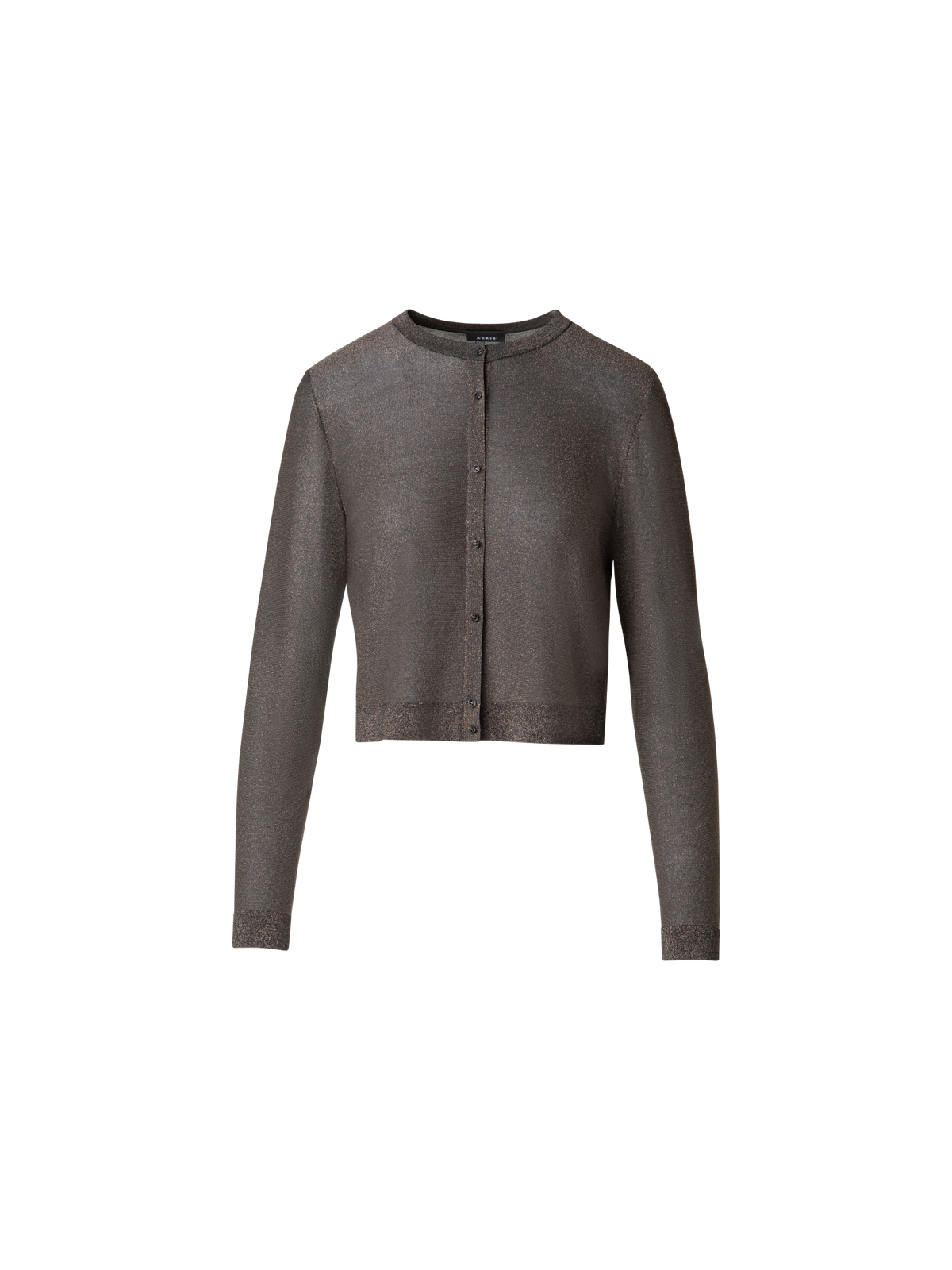 Designer Silk Cardigan with Golden Lurex - black - gold