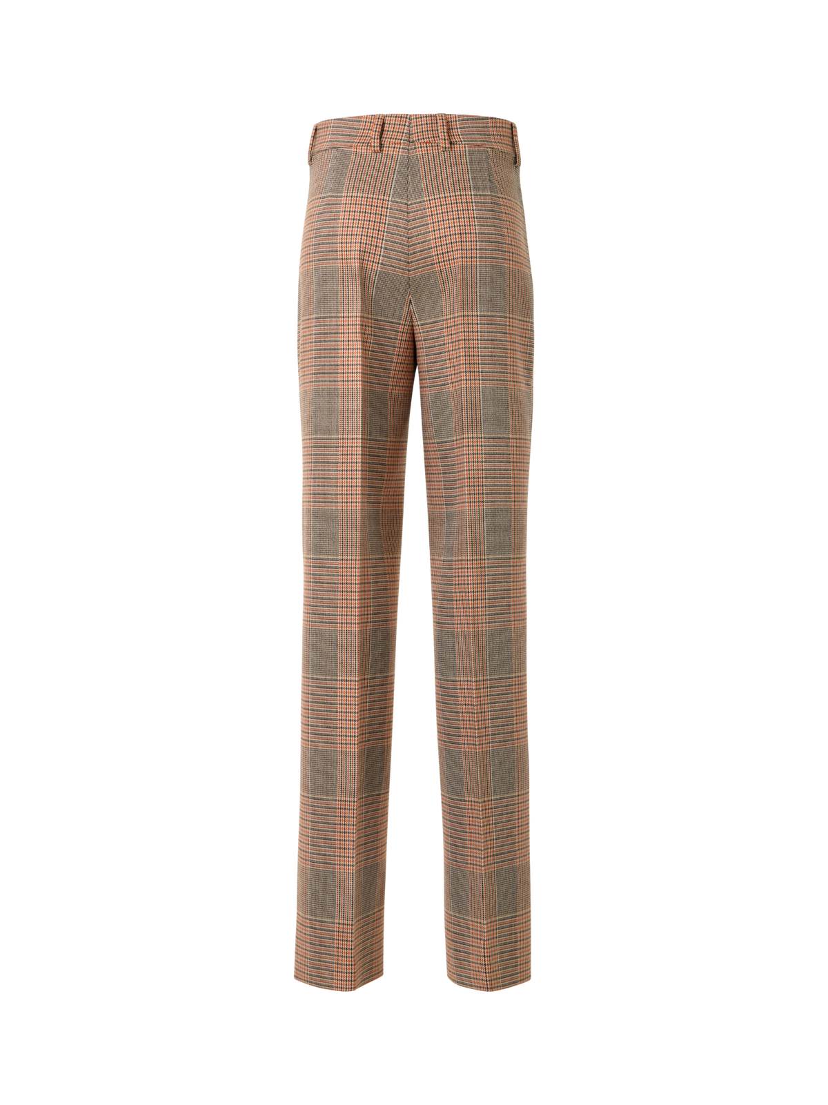Designer Chiaro Wide-Leg Pants in Glen-Check Heavy Wool Twill - multicolor