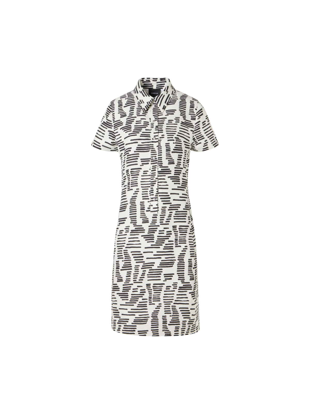 Designer Short-Sleeve Dance Movements Polo Dress - multicolor