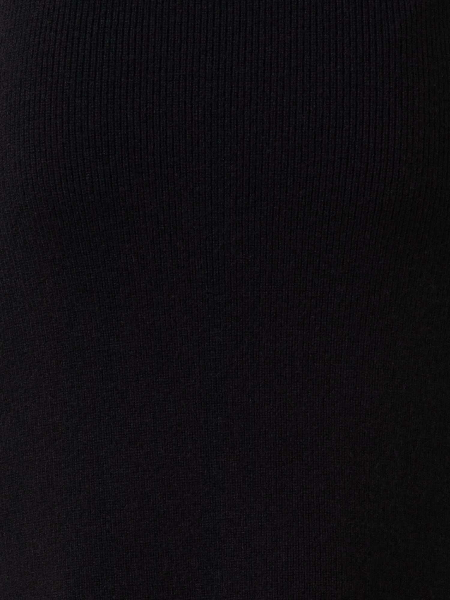 Designer Ribbed Cashmere Knit Skirt - black