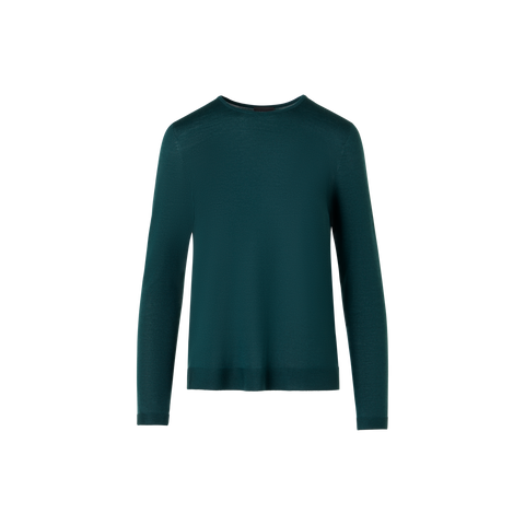Nahtloser Rundhals-Pullover aus Kaschmirseide