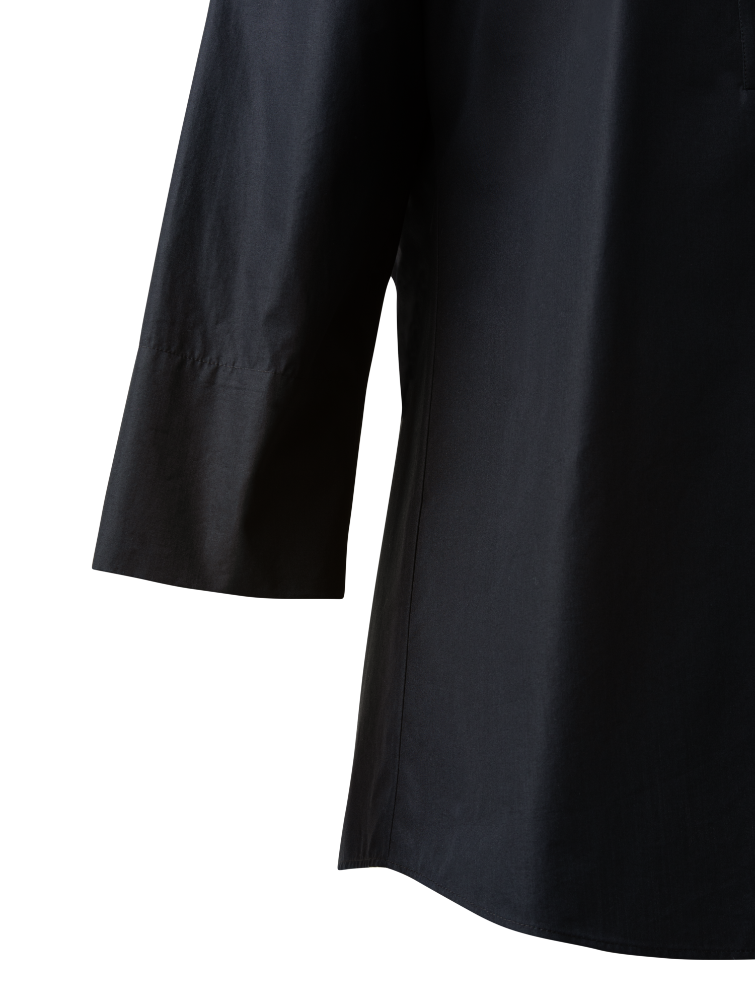 Designer Oversized Shirt with Kimono Sleeves - black
