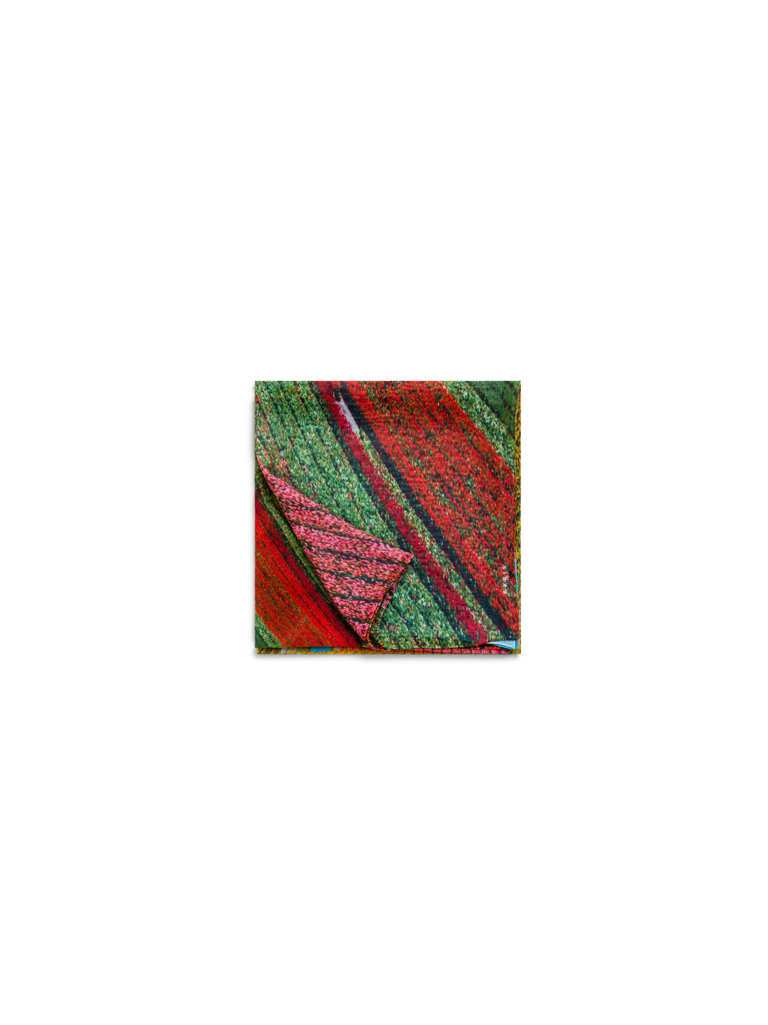 Designer Scarf in Cotton and Silk with Wind Turbine Print - multicolor