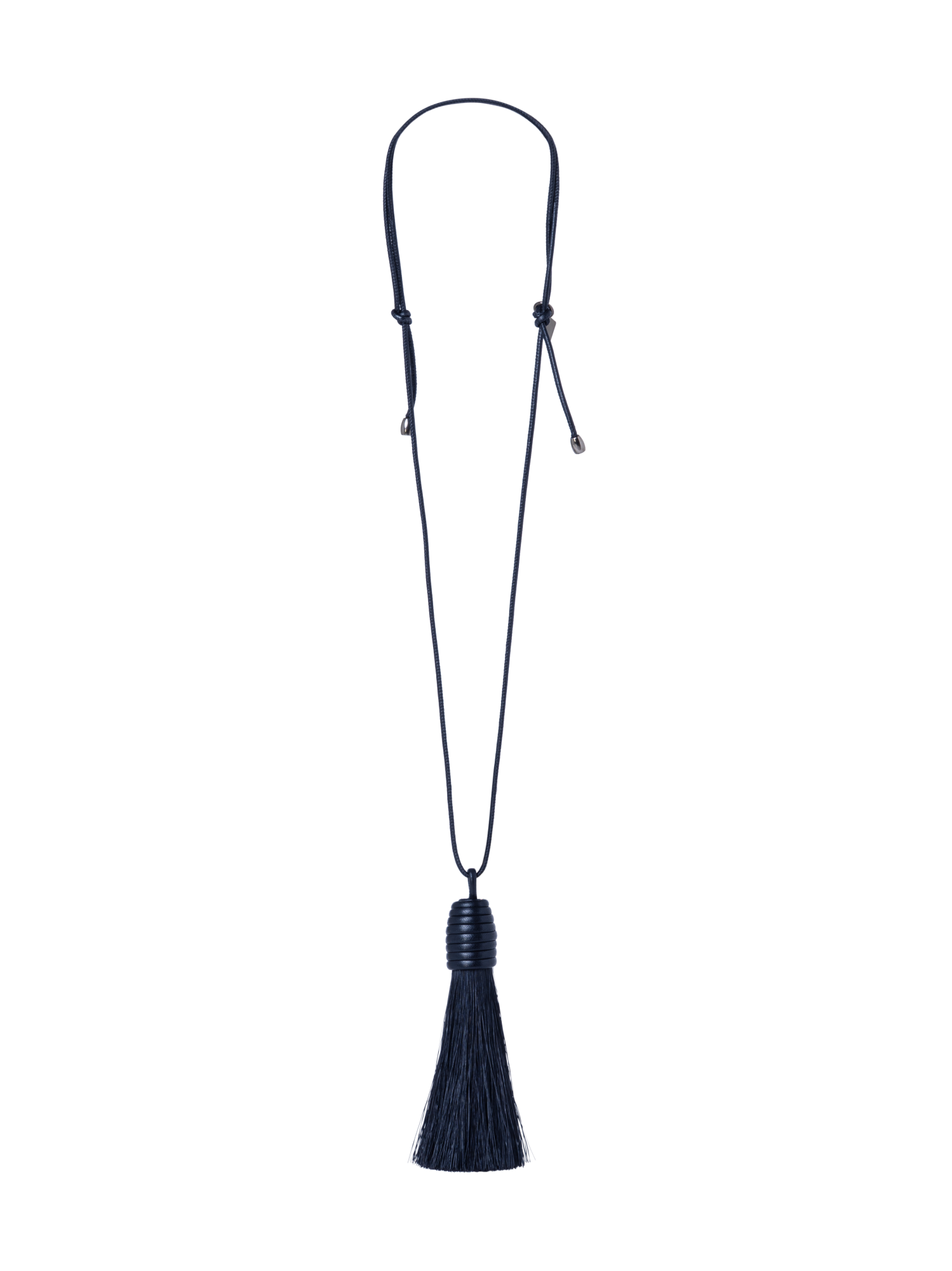 Designer Horsehair Necklace - blue