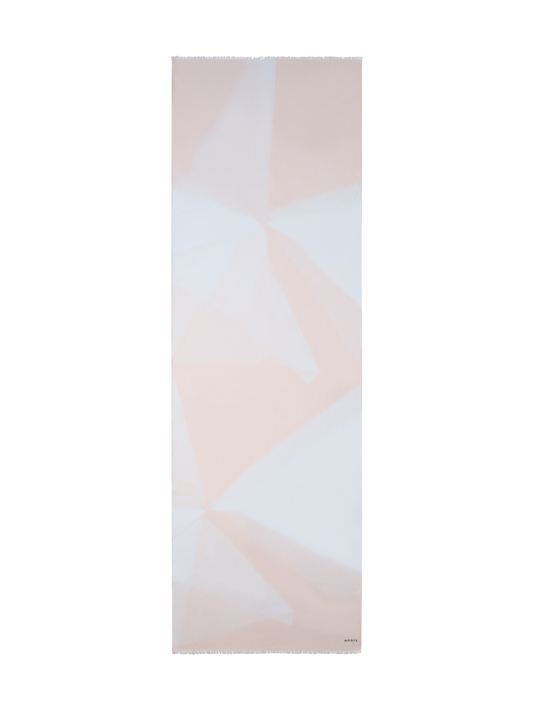 Designer Cotton Silk Scarf with Chiaroscuro Print