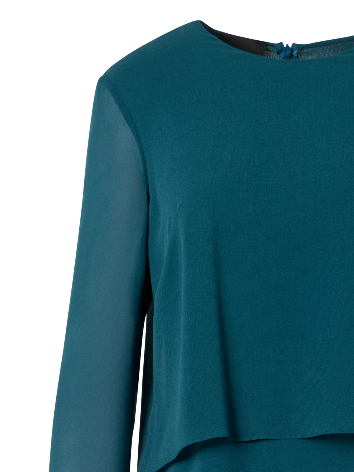 Designer Silk Georgette Gown - blue