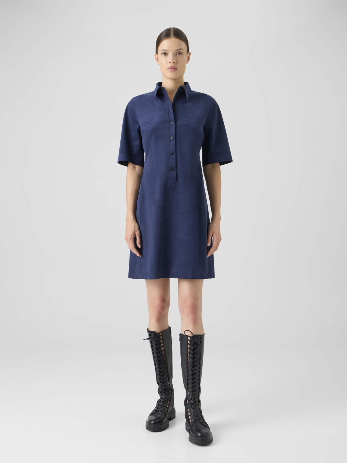 Designer Techno Ultrasuede Polo Dress #editorial