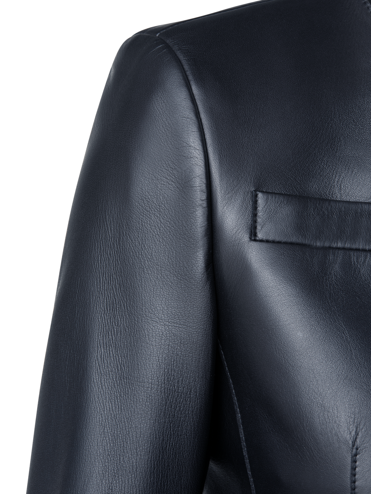 Cropped Lamb Nappa Leather Jacket – Akris EU Cropped Lamb Nappa Leather Jacket – Akris EU