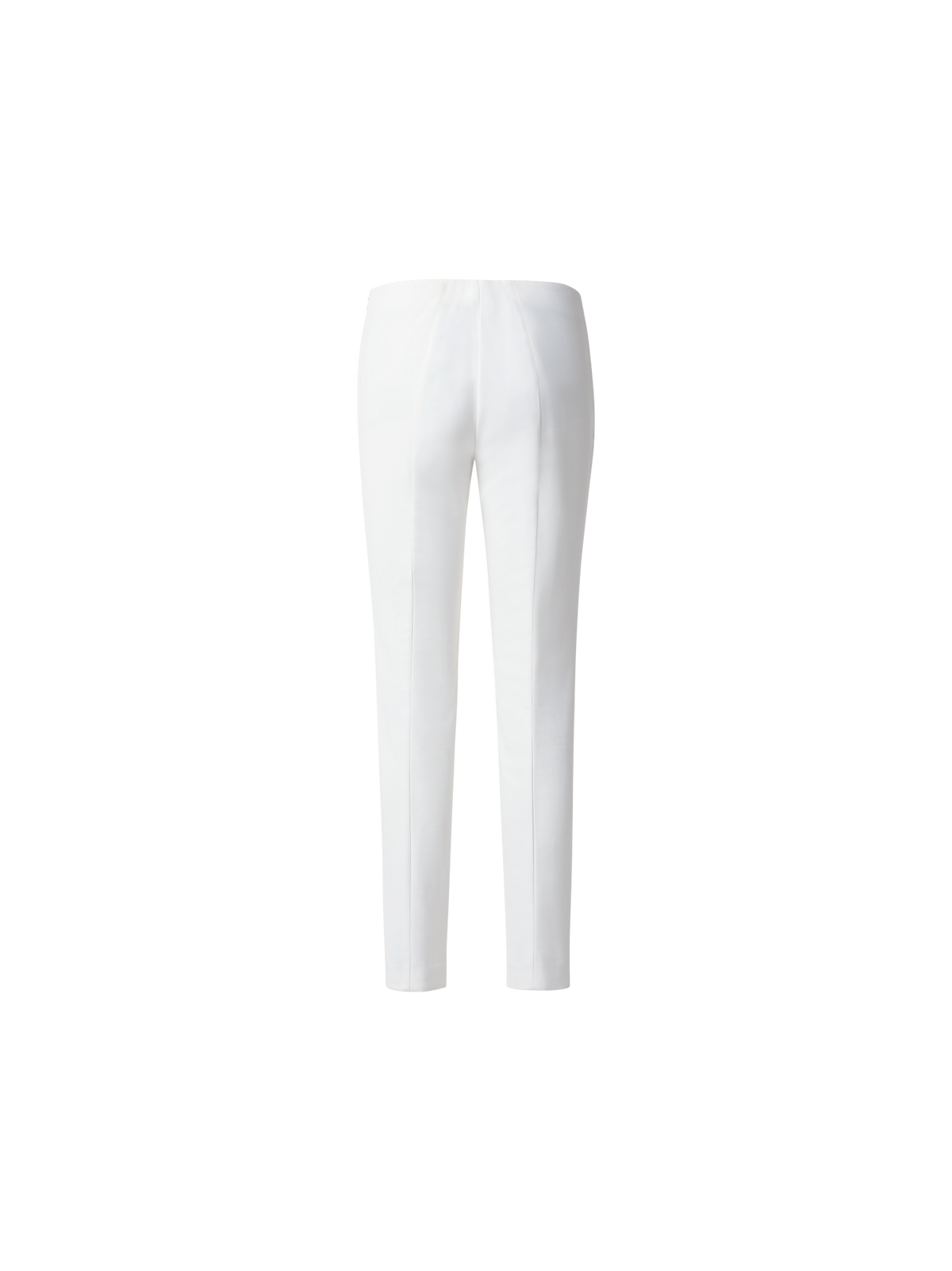 Designer Slim Cotton Techno Stretch Pants - ecru - white