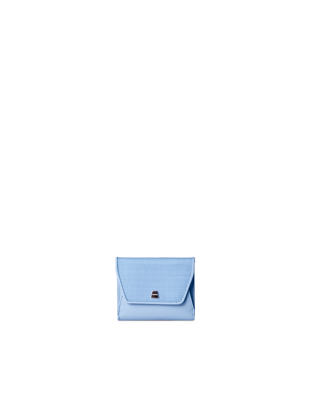 Designer Compact Wallet in Horsehair and Leather - blue