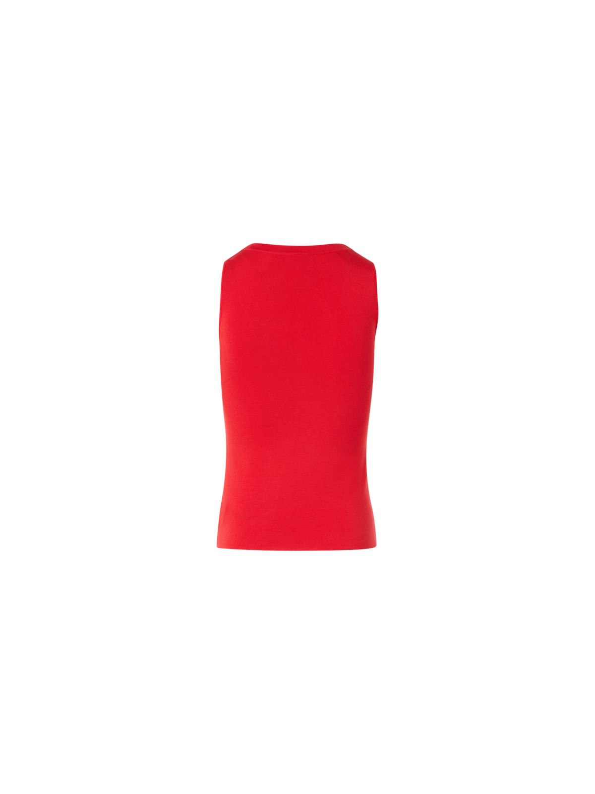 Designer Fitted Stretch Silk Knit Tank Top - red