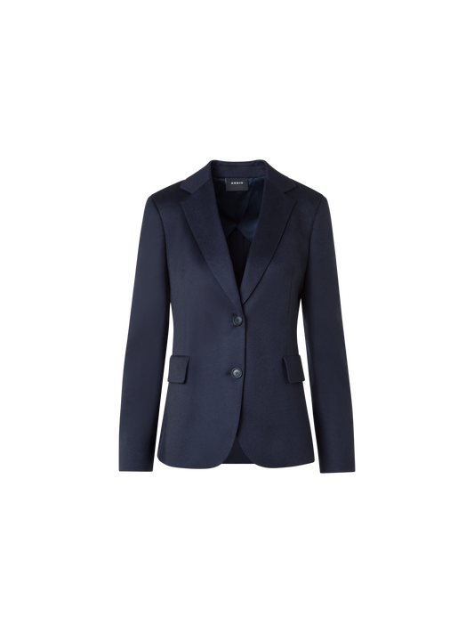 Designer Tailored Blazer in Pure Cashmere Double-Face - neutral - navy - blue