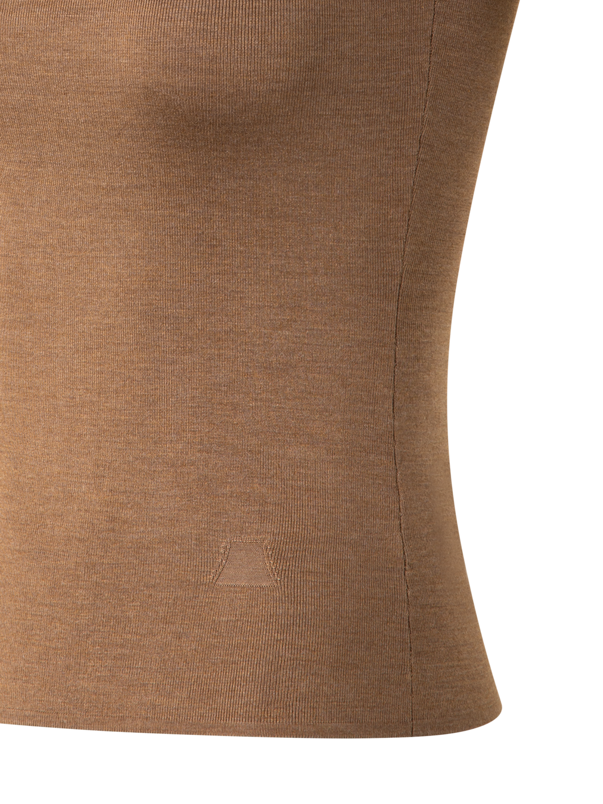 Designer Silk Knit Tank Top - neutral - brown