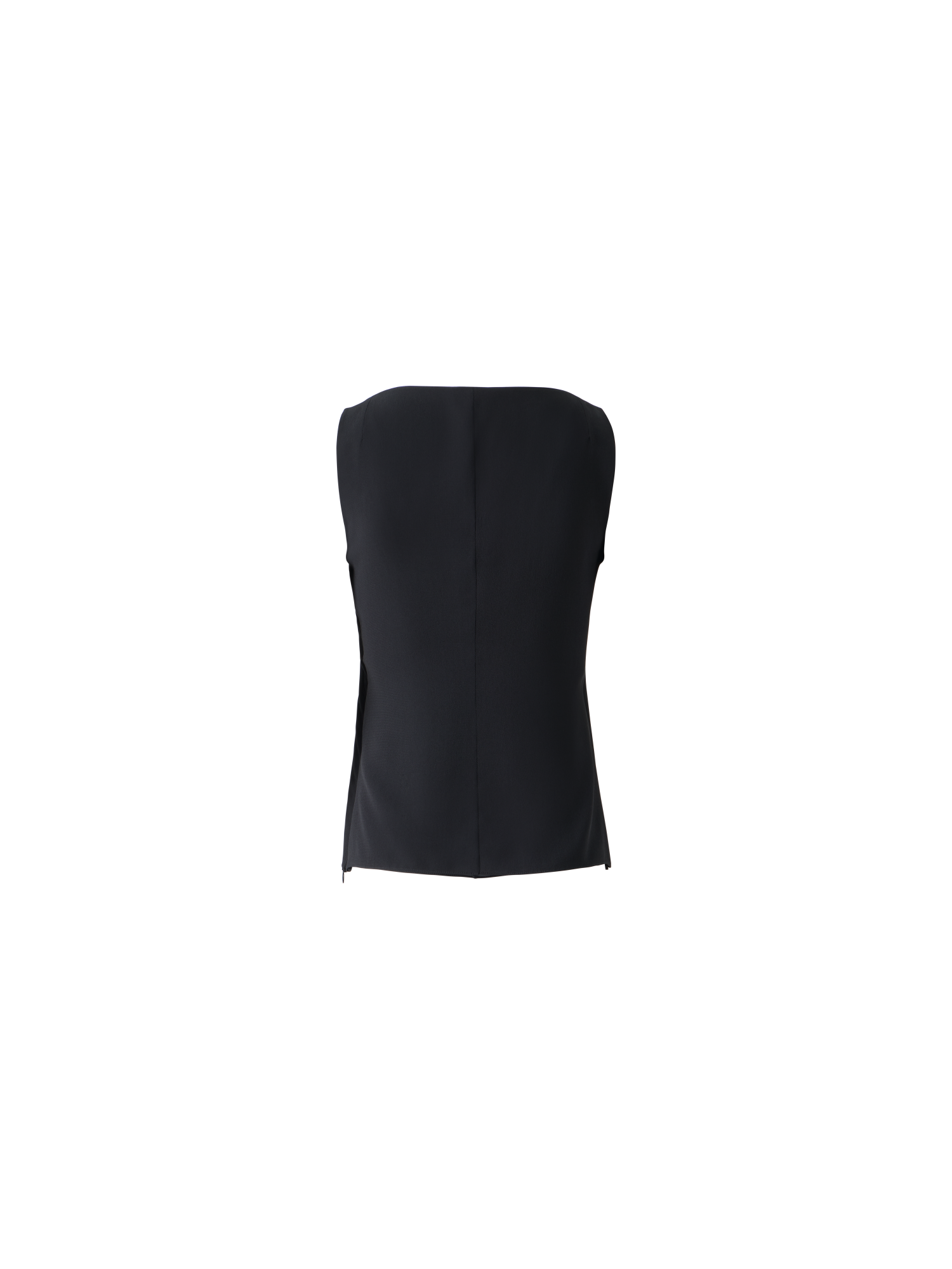 Designer Sleeveless Silk Georgette Top - black