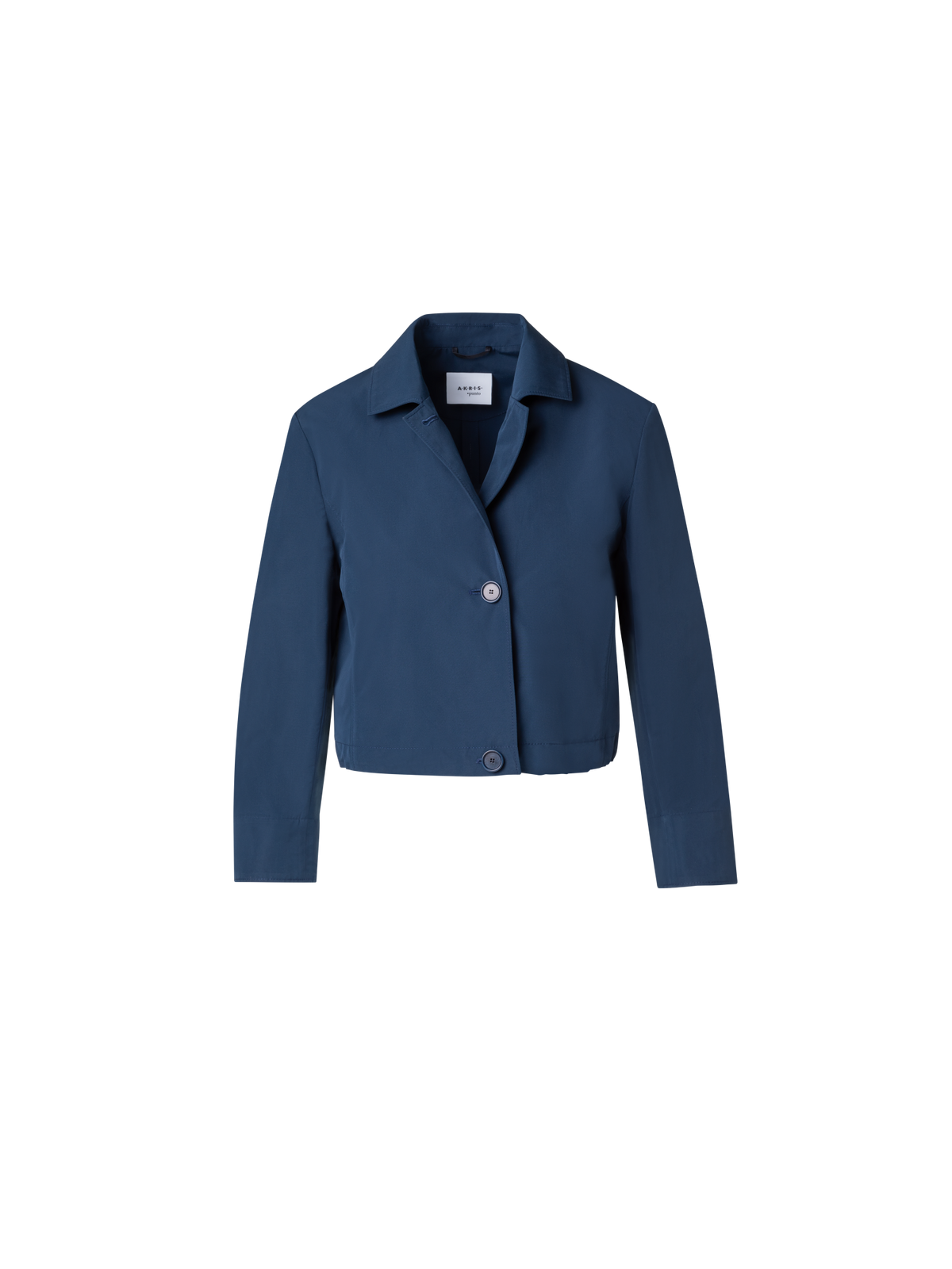 Designer Short Techno Taffeta Jacket - navy - blue