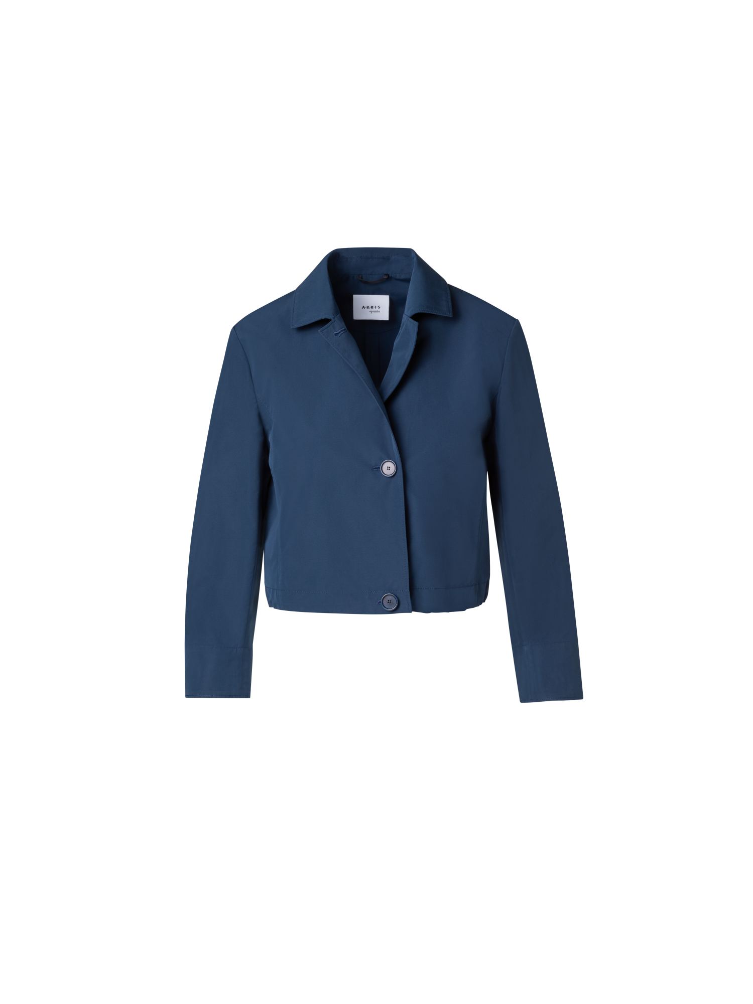 Designer Short Techno Taffeta Jacket - navy - blue
