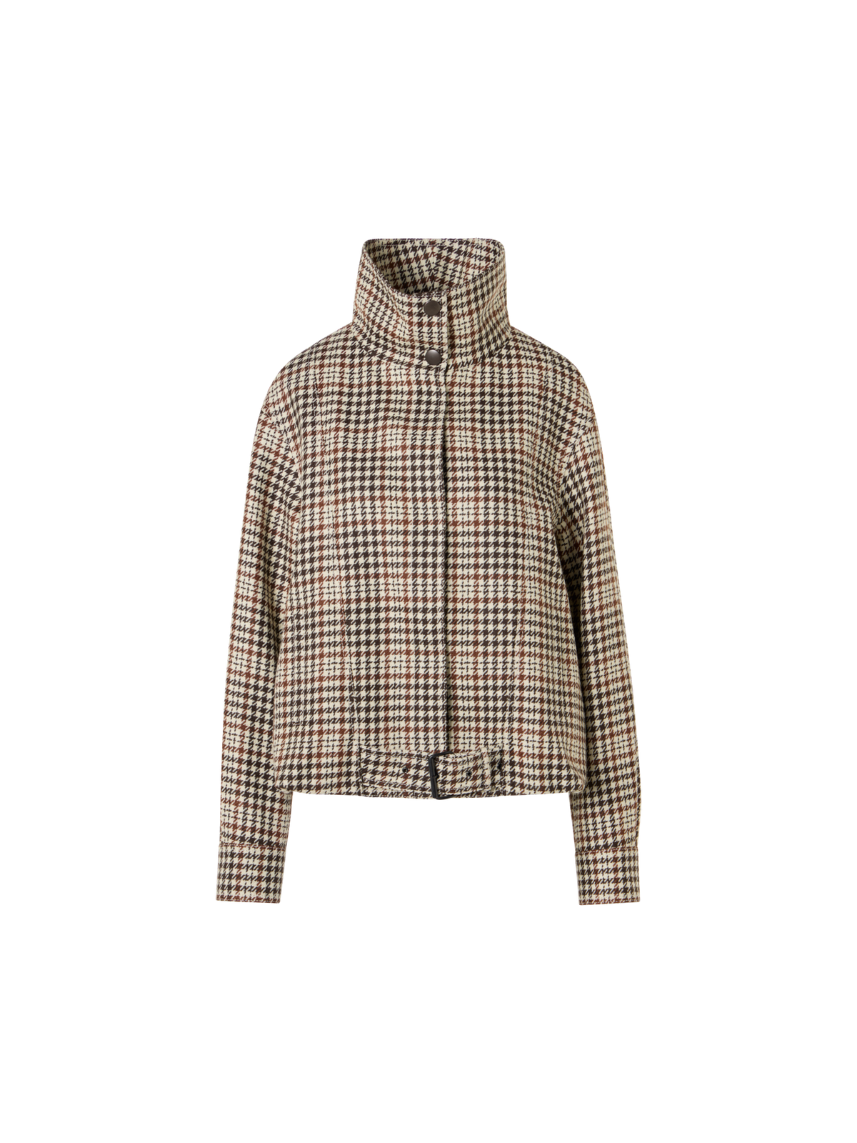 Designer Blouson in Check Tweed - brown - multicolor
