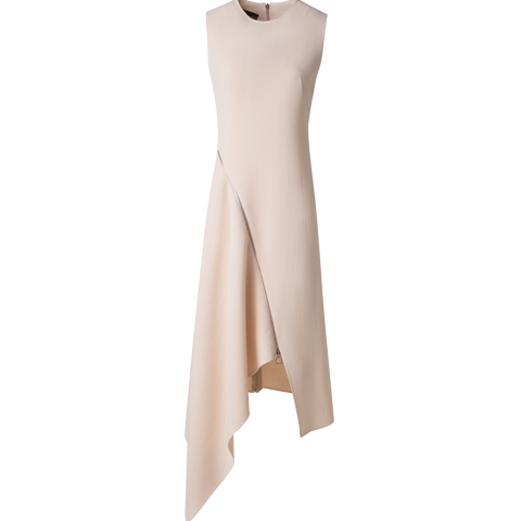 Asymmetrisches Kleid aus Woll-Doubleface