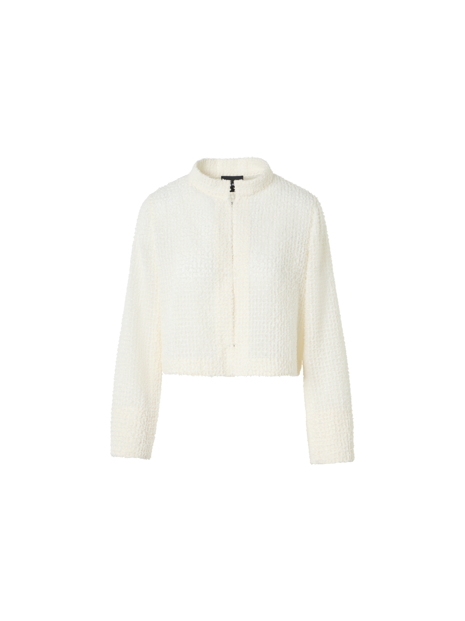 Designer Hockney Cropped Fringed Bolero Jacket - ecru
