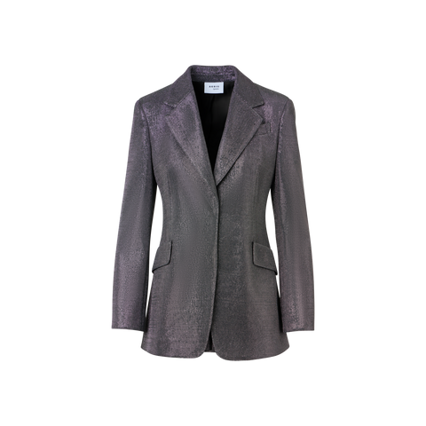 Blazer aus Metallic-Vogelaugen-Jersey