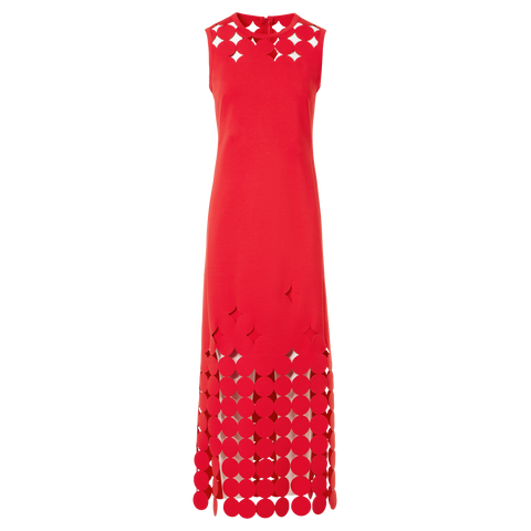 Dropping Dot Cut-Out Jersey Dress
