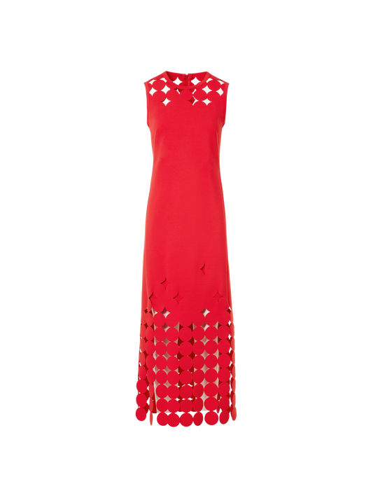 Designer Dropping Dot Cut-Out Jersey Dress
