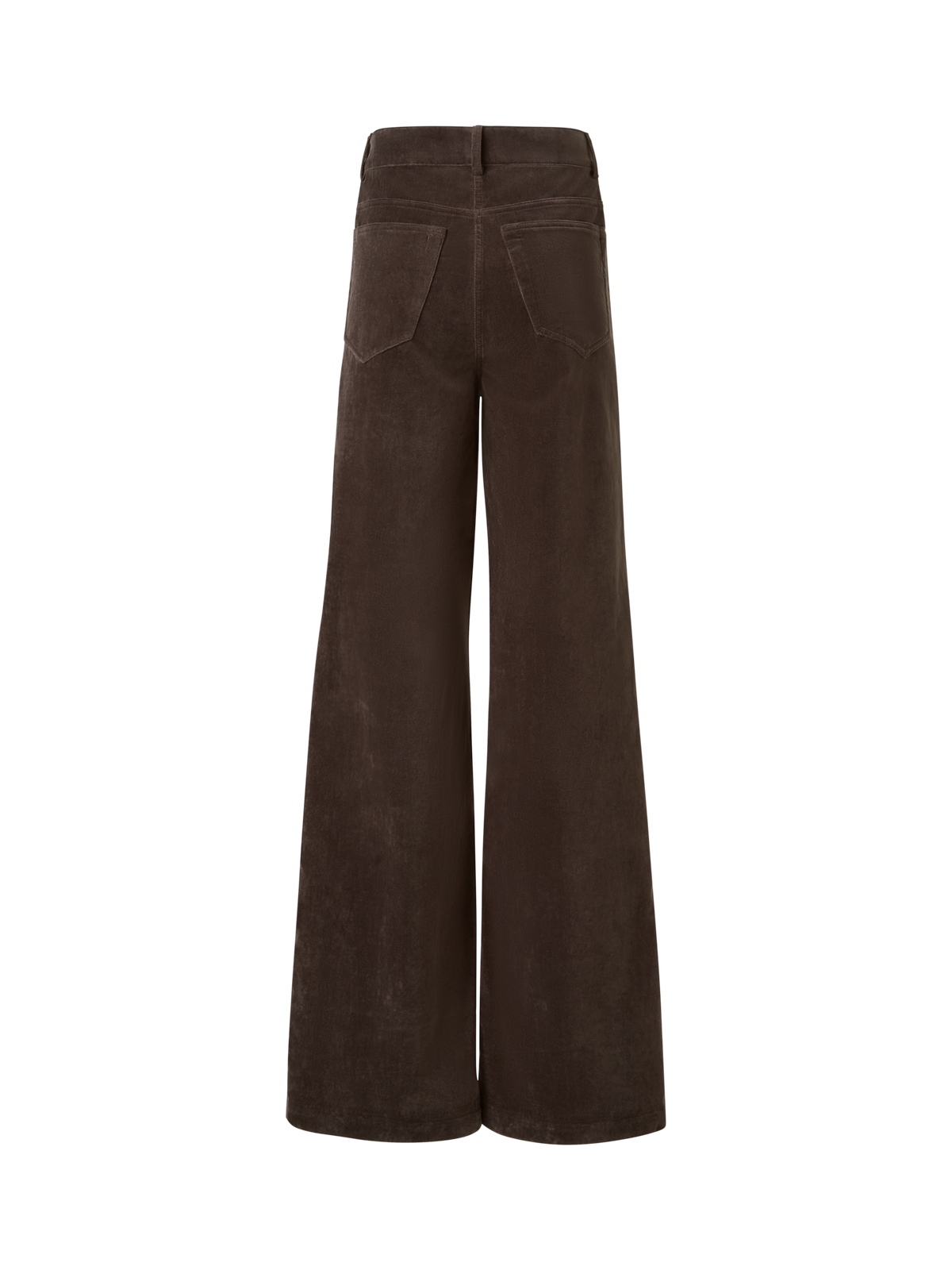 Designer Wide Cotton Velvet Pants - neutral - brown