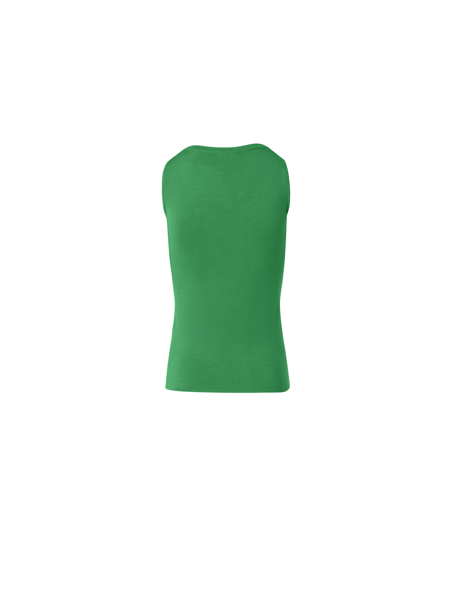 Designer Knitted Silk Stretch Scoop Neck Top - green