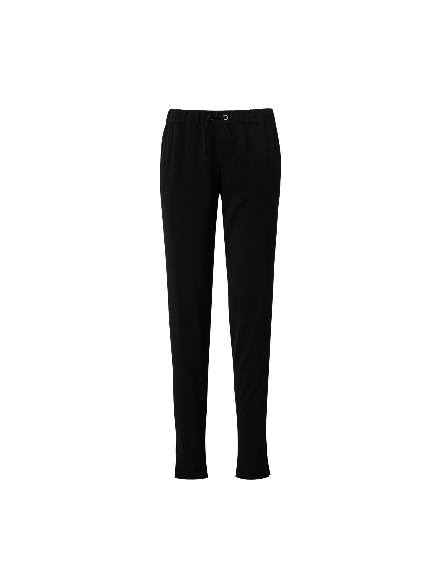 Designer Tapered Signature Lasercut Crêpe Jogger Pants - black