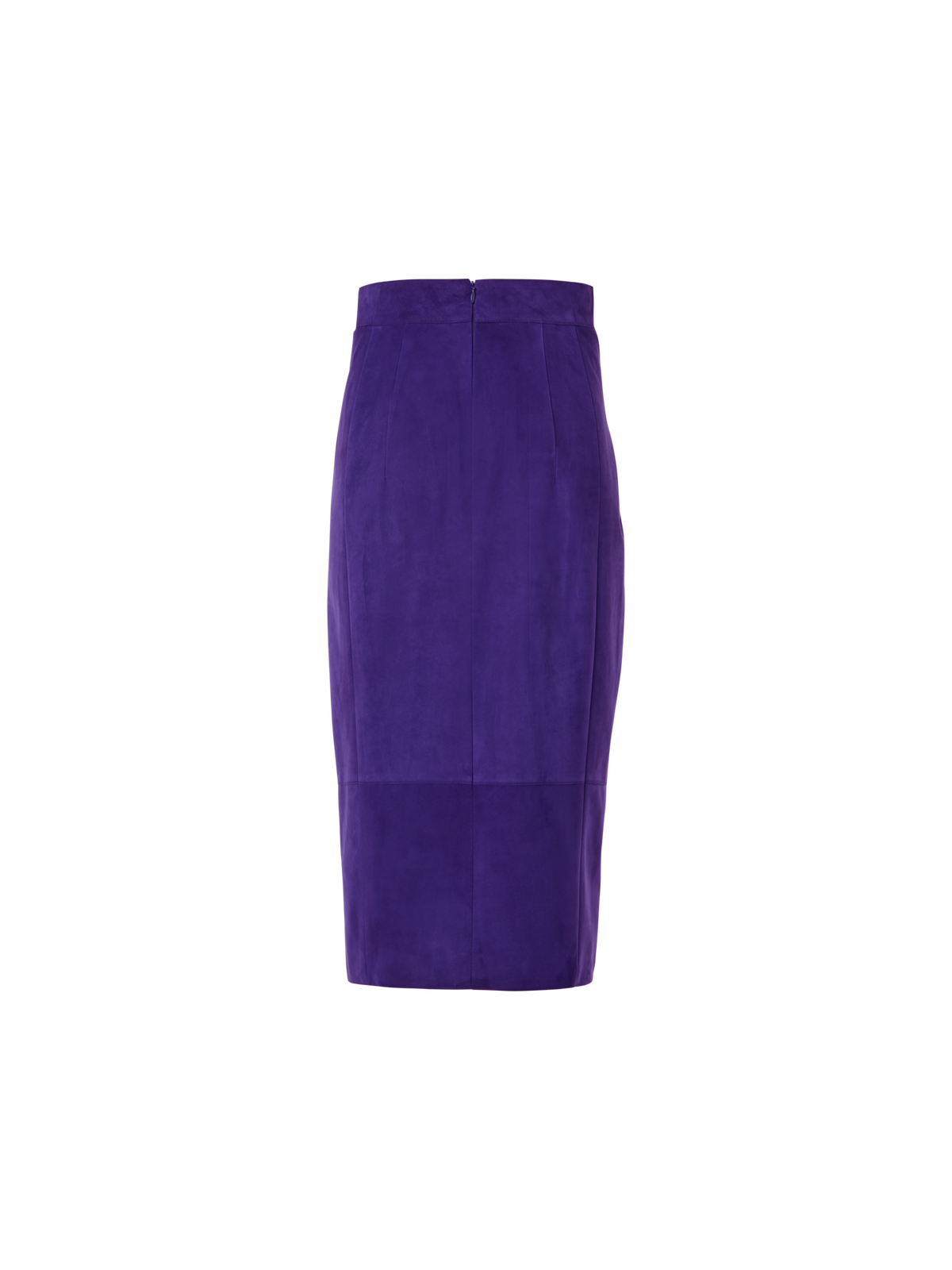 Designer Suede Pencil Skirt - purple