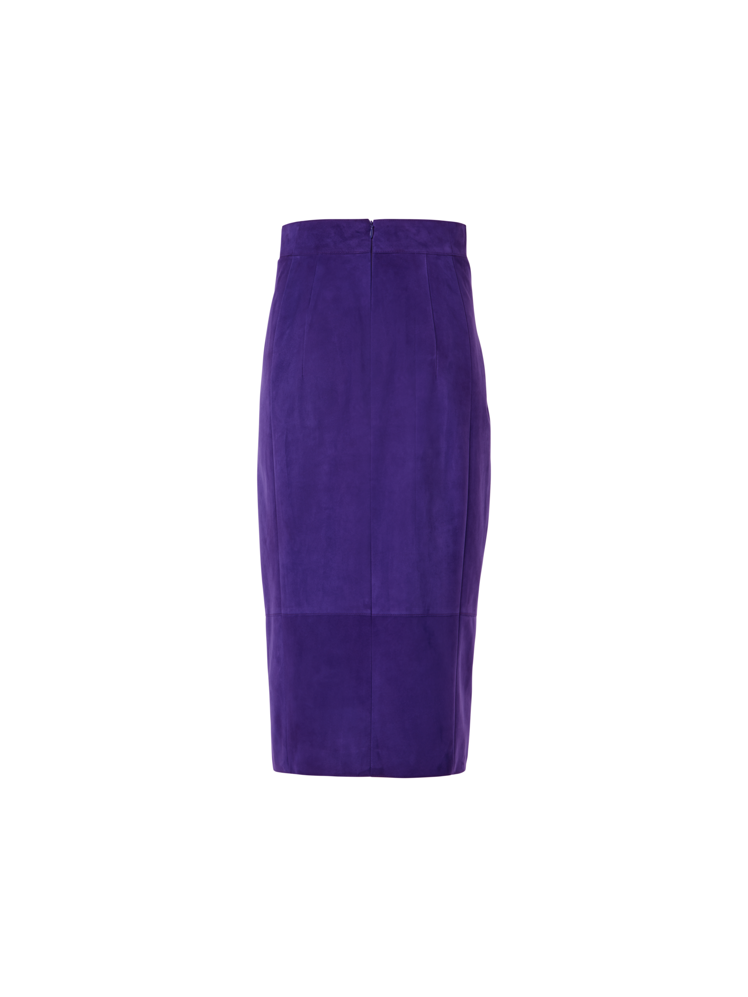Designer Suede Pencil Skirt - purple