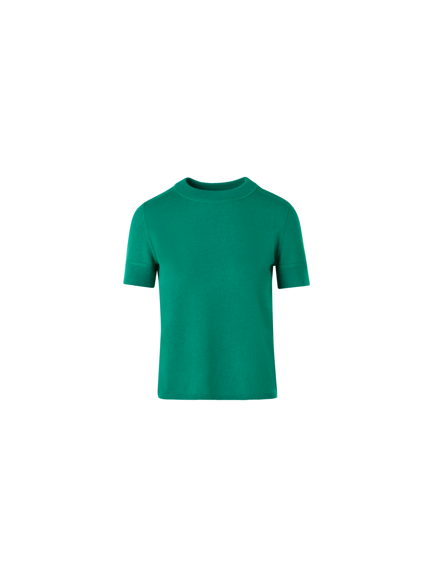 Designer Short-Sleeve Cashmere Knit Sweater - green