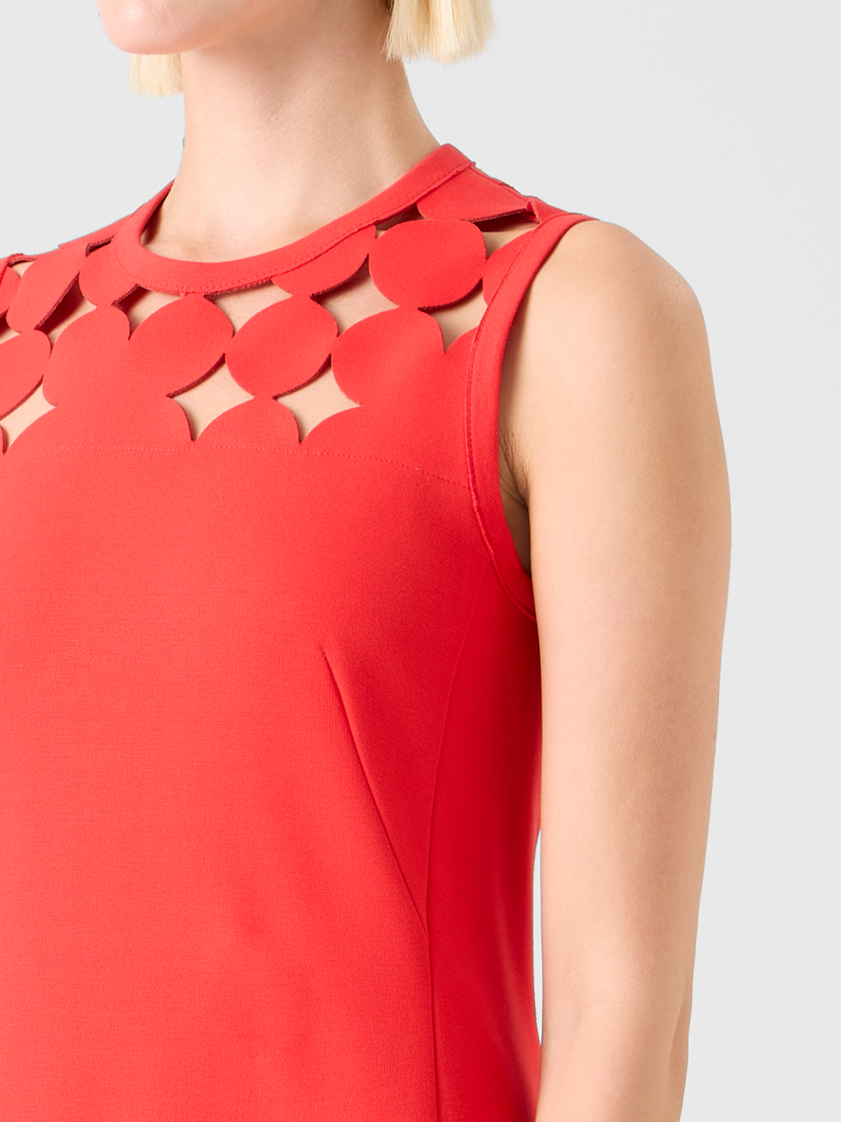 Designer Dropping Dot Cut-Out Jersey Dress #editorial