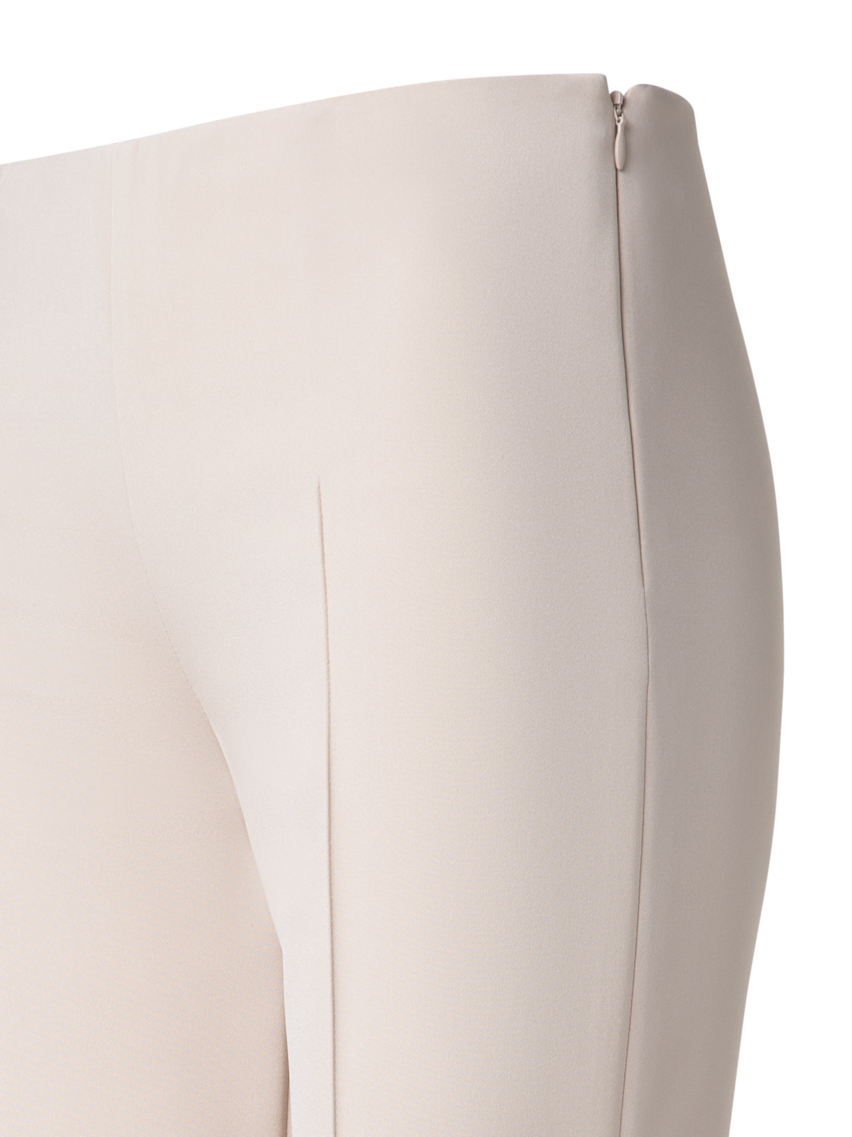 Designer Slim Silk Stretch Pants - neutral - pastel - beige