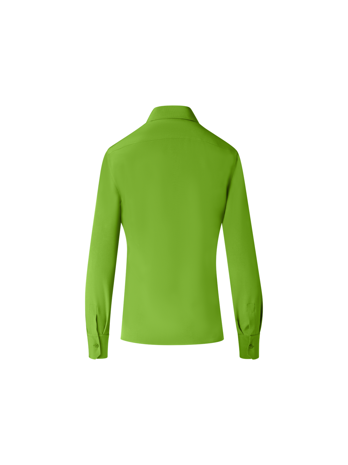 Designer Fitted Silk Shirt Blouse - green