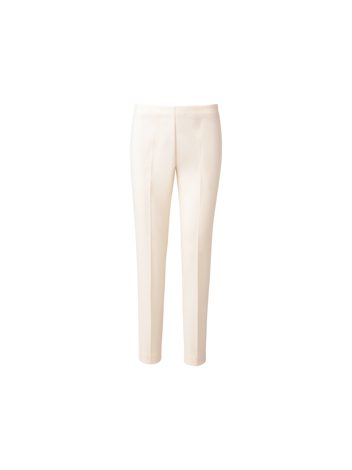 Designer Slim Wool-Double Face Pants - neutral - ecru - white