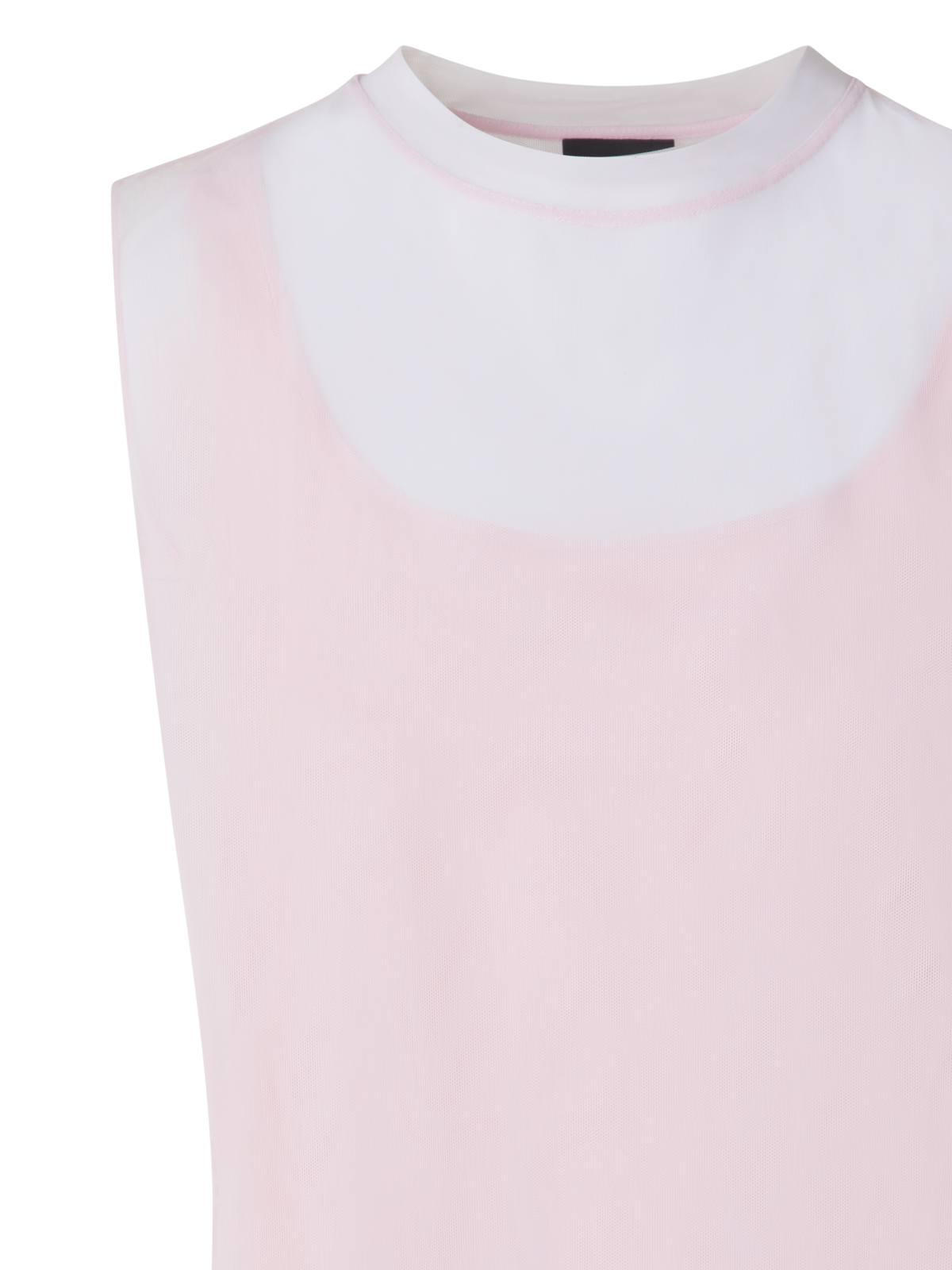 Designer Sheer Double-Layer Top - pastel - pink