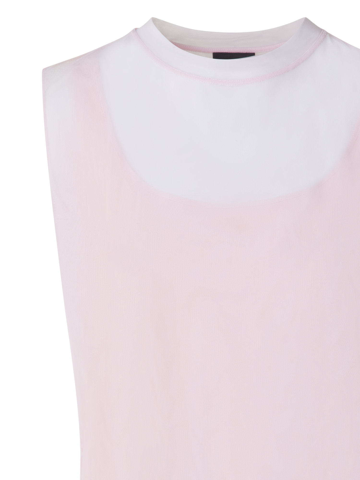 Designer Sheer Double-Layer Top - pastel - pink