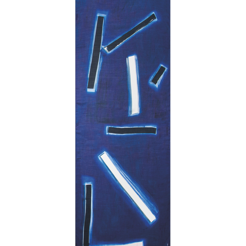 Kaschmirseidenschal mit Blue Angel Druck