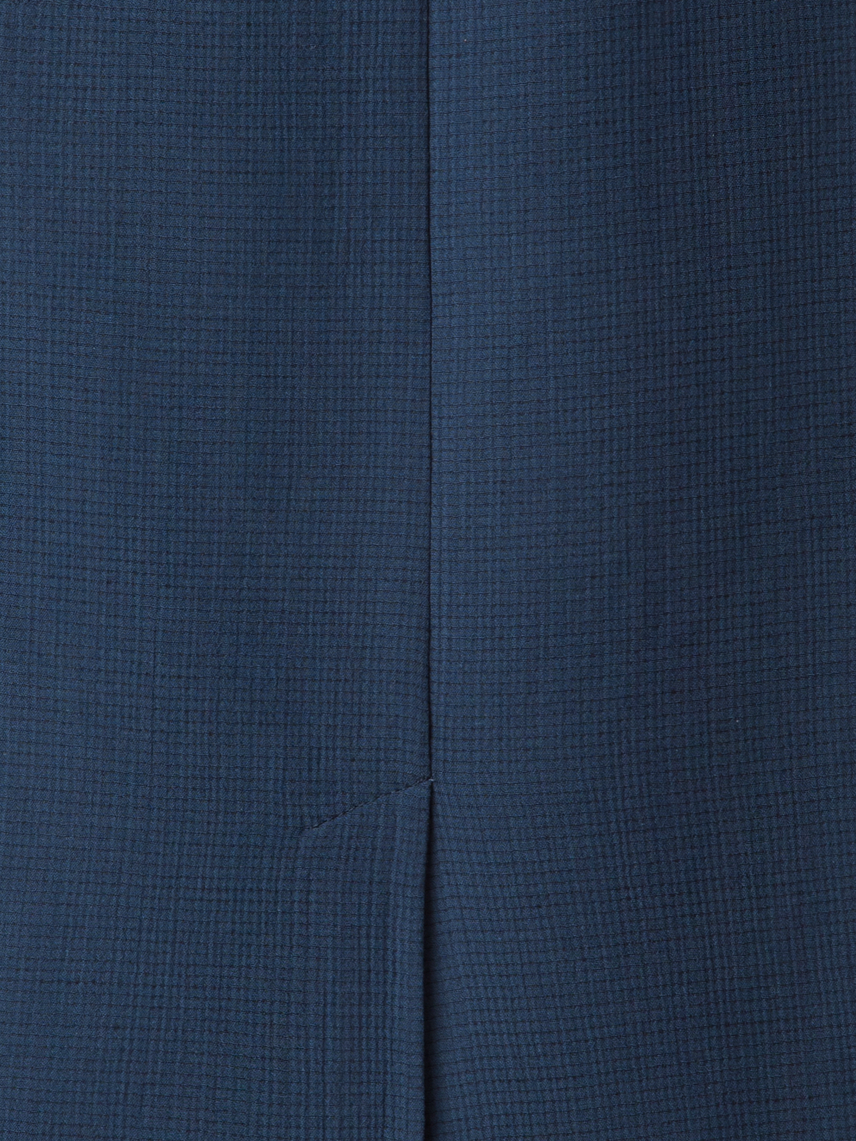 Designer Pencil Skirt in Cotton Silk Double-Face - blue