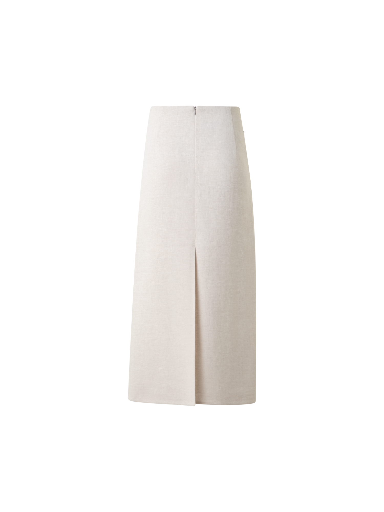 Designer Midi Skirt in Linen Double-Face - neutral - grey - beige