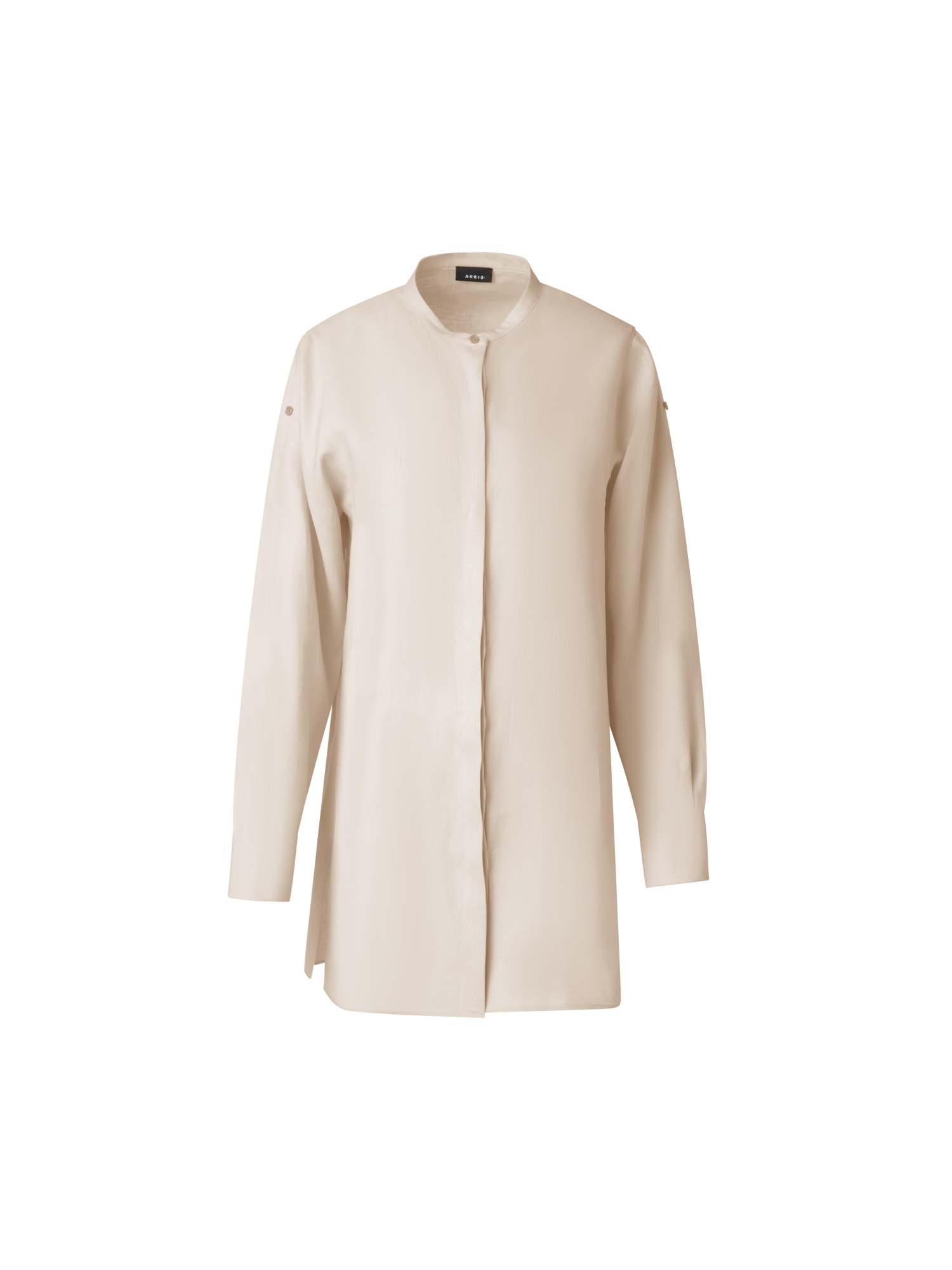 Designer Oversized Tunic Blouse in Linen - neutral - pastel - beige