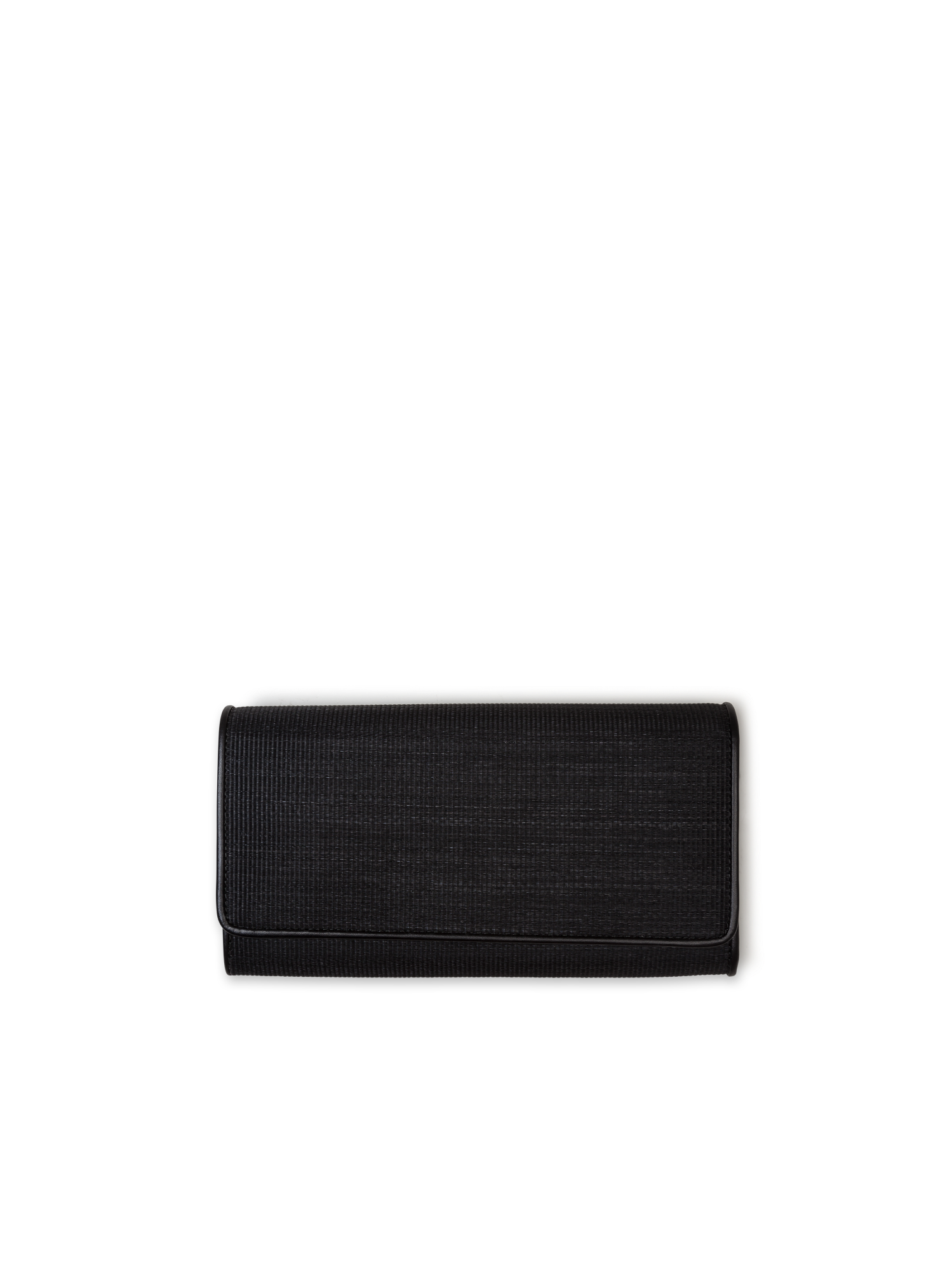 Designer Long Flap Wallet - black