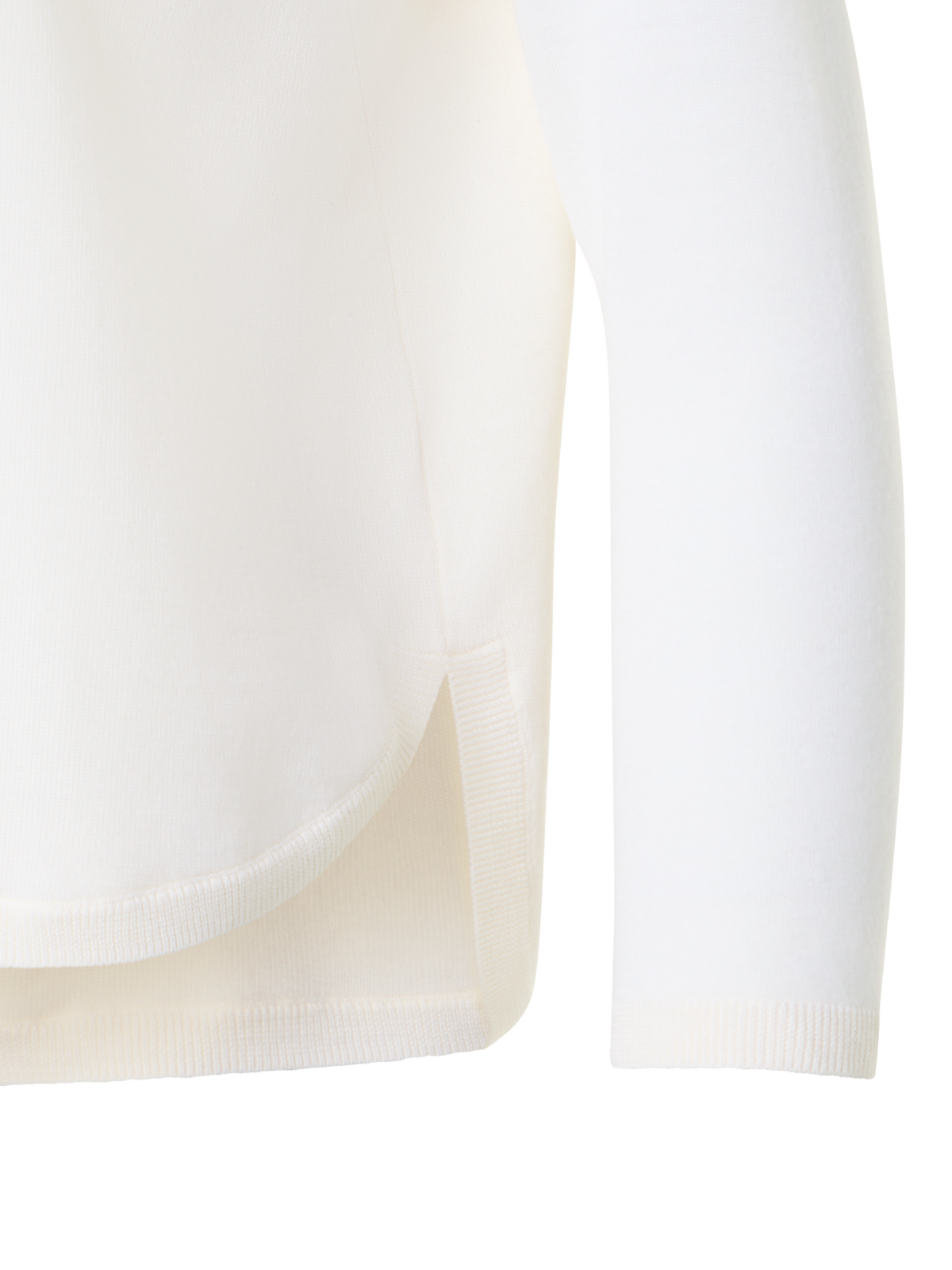 Designer Fine Merino Wool Signature Knit Sweater - white