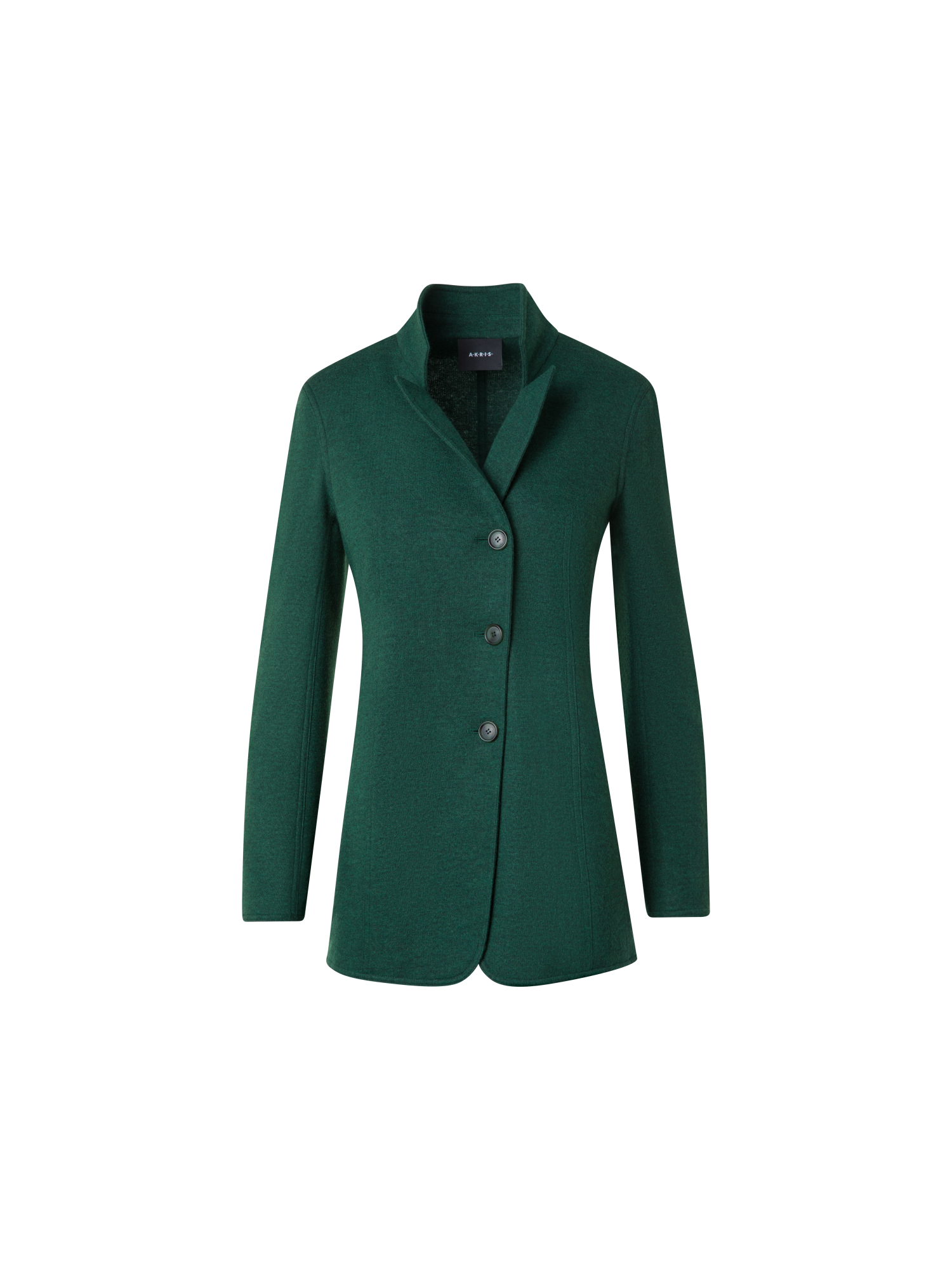 Designer Long Cashmere Jersey Blazer Jacket - green