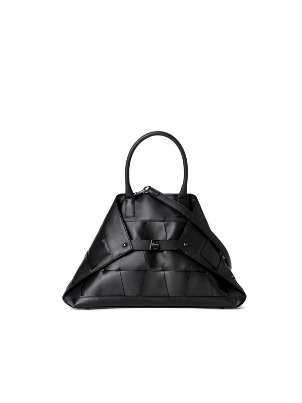 Designer Ai Small Top Handle Tote - black