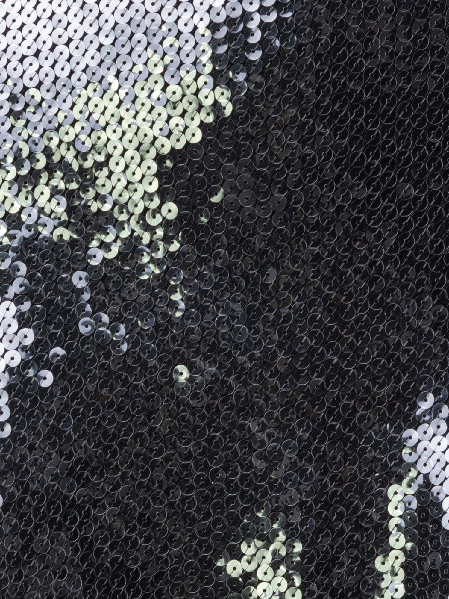 Designer Liquid Sequins Midi Skirt - black