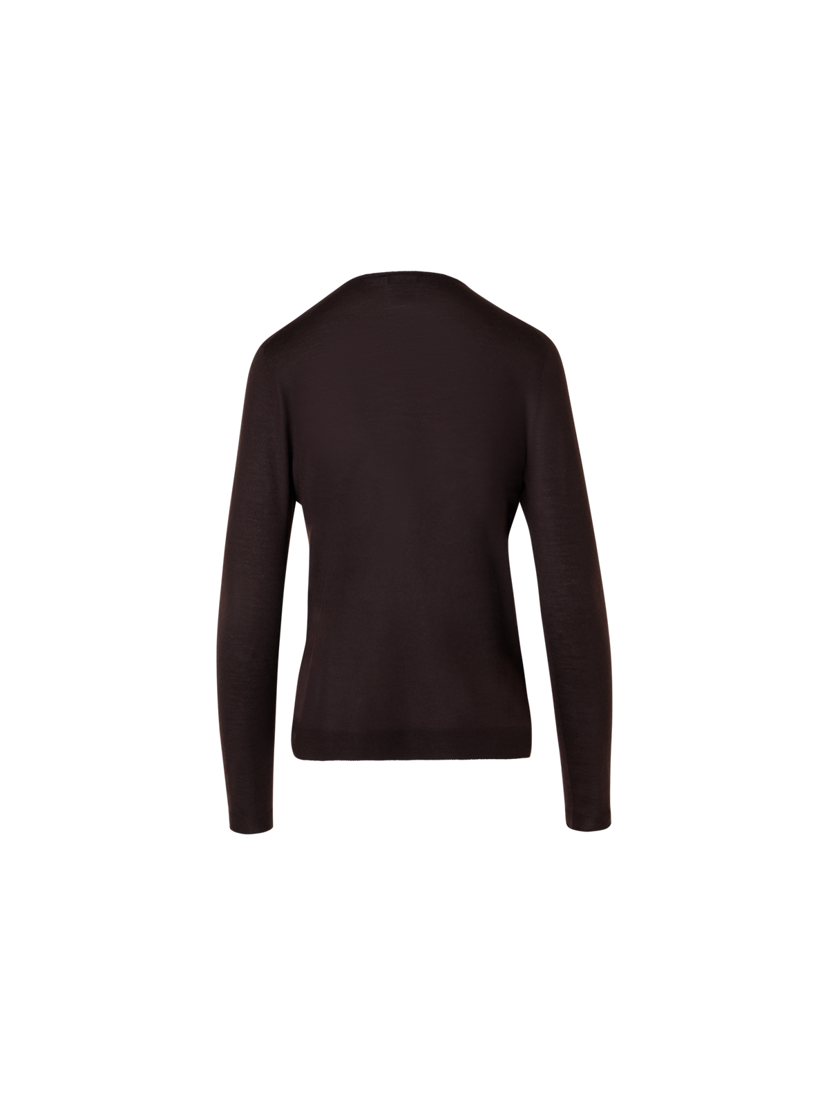 Designer Seamless Crew Neck Sweater in Cashmere Silk - brown